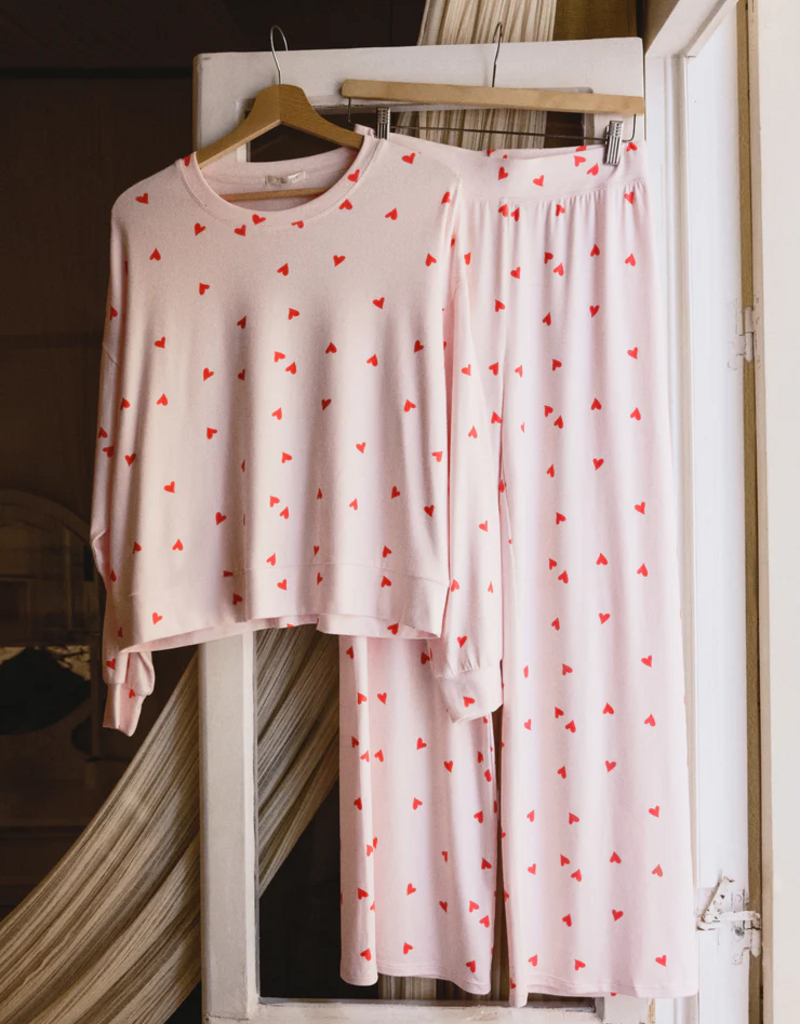 Z-Supply Luxe Heart Pant in Pink Marshmallow