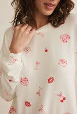 Z-Supply Mira Sweet Things Long Sleeve Top in Vanilla Ice