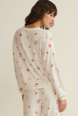 Z-Supply Mira Sweet Things Long Sleeve Top in Vanilla Ice