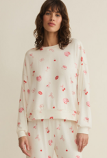 Z-Supply Mira Sweet Things Long Sleeve Top in Vanilla Ice