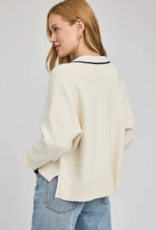 Gentle Fawn Tristan V-Neck Sweater in Cream
