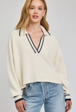 Gentle Fawn Tristan V-Neck Sweater in Cream