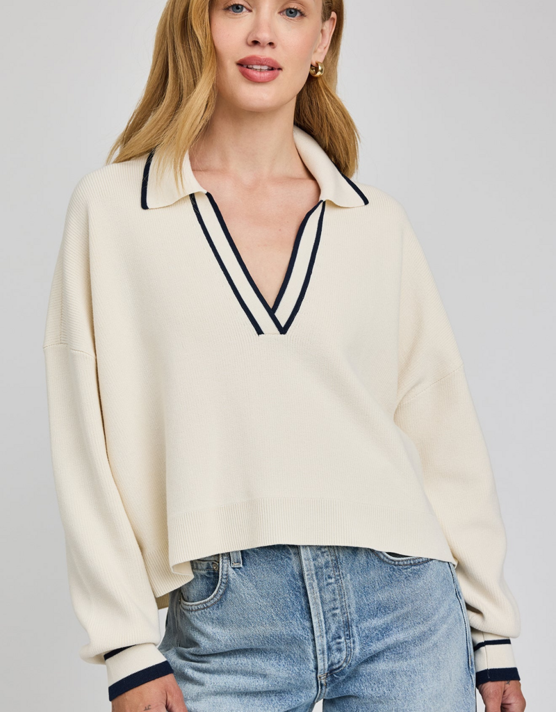 Gentle Fawn Tristan V-Neck Sweater in Cream (FINAL SALE)