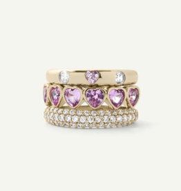 Olive and Piper Sweet Heart Rings (Set of 3)
