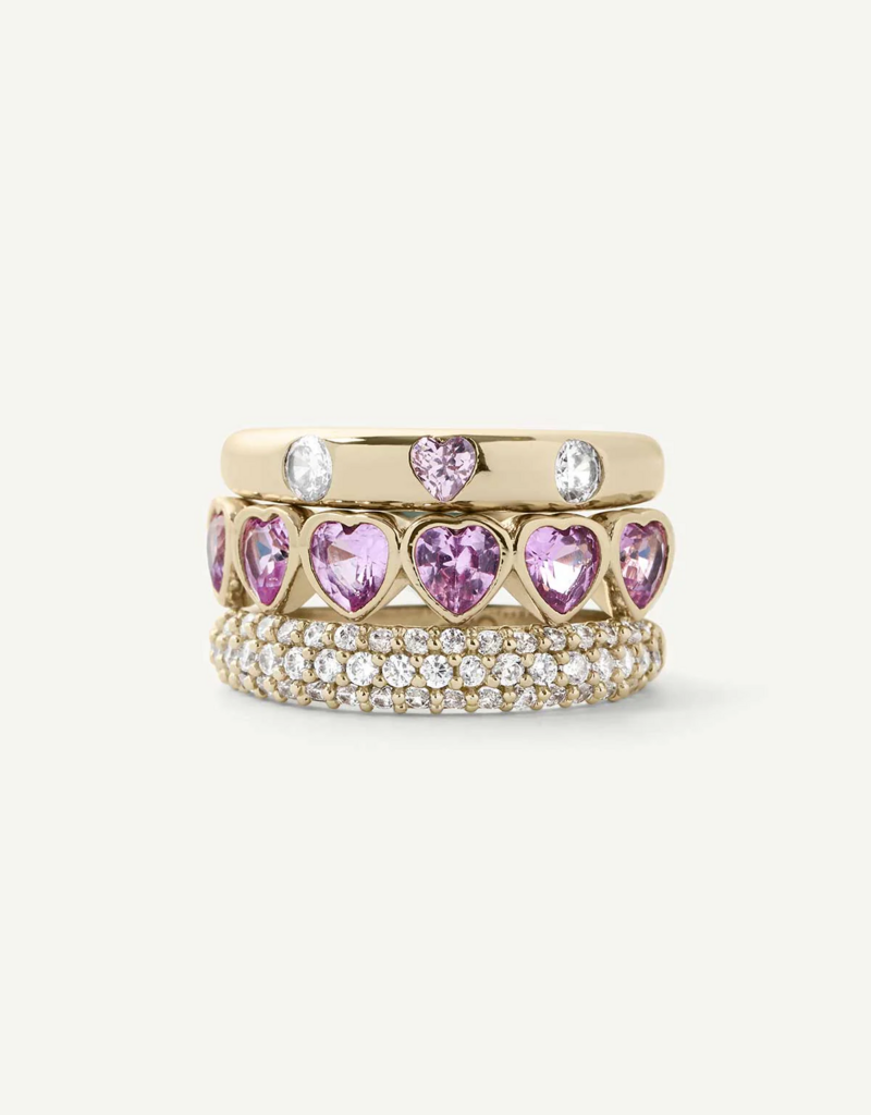 Olive & Piper Sweet Heart Rings (Set of 3)