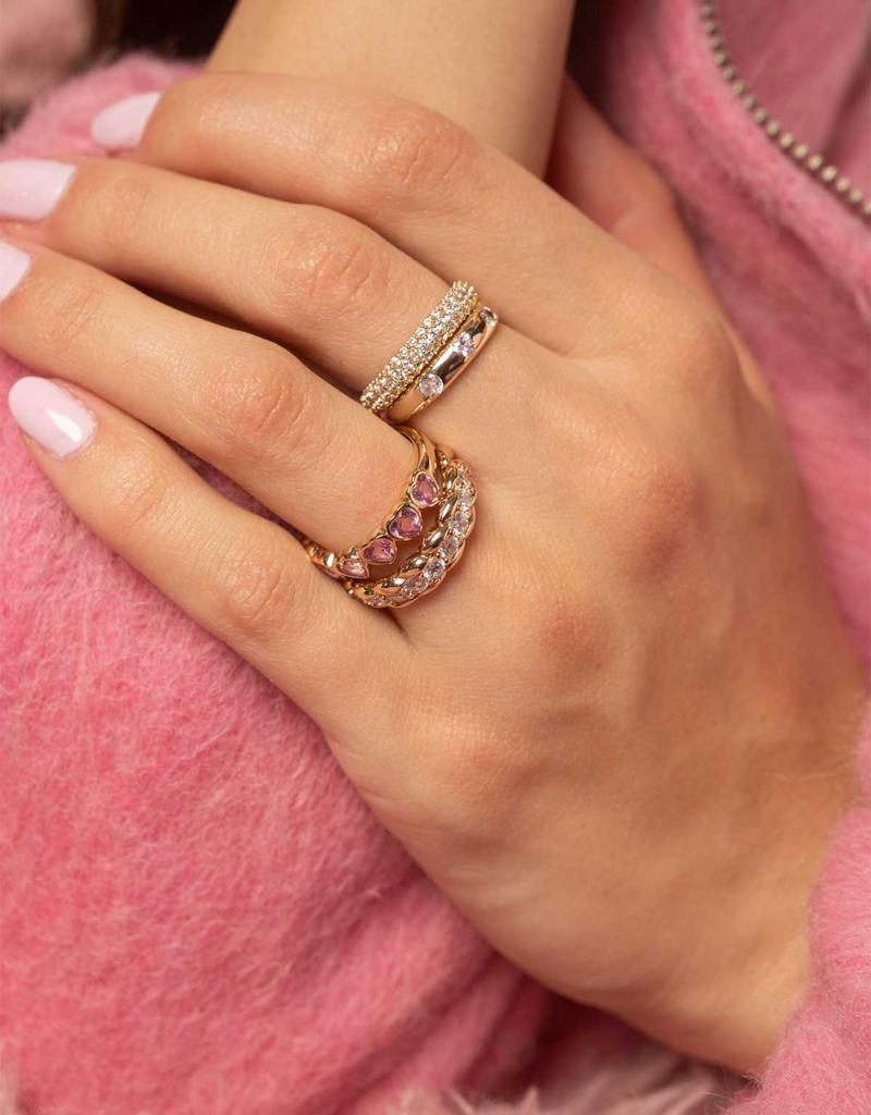 Olive and Piper Sweet Heart Rings (Set of 3)