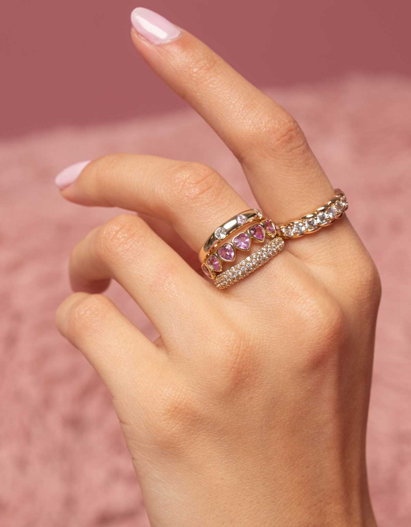 Olive and Piper Sweet Heart Rings (Set of 3)