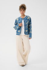 Cream Tannie Embroidered Jacket in Portland Blue Denim