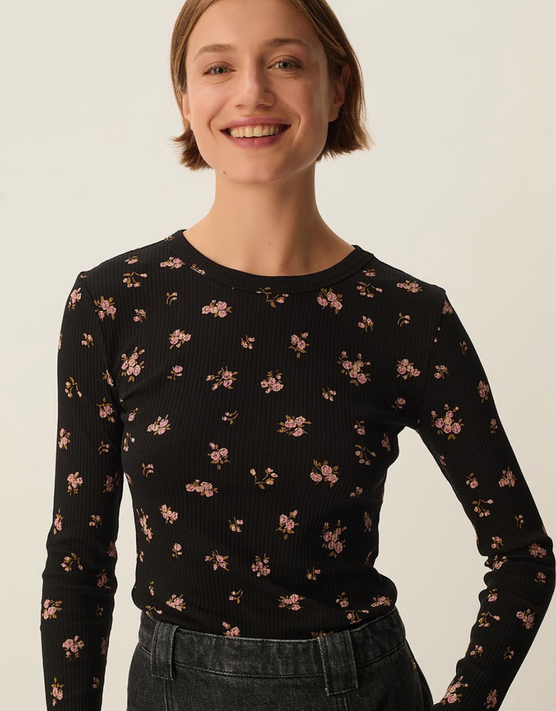 Des Petits Hauts Rosey Floral Long Sleeve Shirt