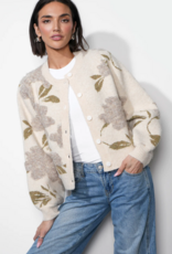 Greylin Skylar Cozy Floral Cardigan in Ivory