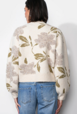 Greylin Skylar Cozy Floral Cardigan in Ivory