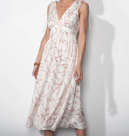 Greylin Sadie Sleeveless Tie Shoulder Midi Dress in Ivory