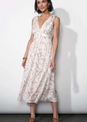 Greylin Sadie Sleeveless Tie Shoulder Midi Dress