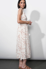 Greylin Sadie Sleeveless Tie Shoulder Midi Dress in Ivory