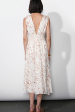 Greylin Sadie Sleeveless Tie Shoulder Midi Dress in Ivory