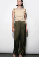 Greylin Fiona Satin Pant in Olive