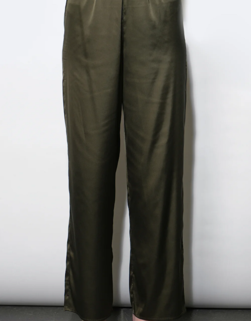 Greylin Fiona Satin Pant in Olive