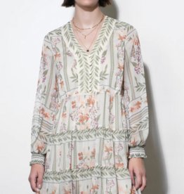 Greylin Alexis V-Neck Tiered Pullover Dress