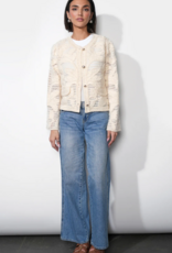 Greylin Sutton Open Crochet Cardigan in Cream