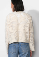 Greylin Sutton Open Crochet Cardigan in Cream