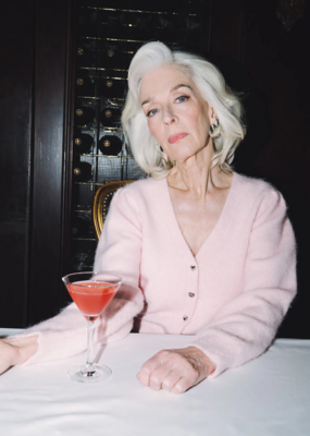 Brunette the Label Valentina Cardigan in Light Pink w/ Silver Buttons