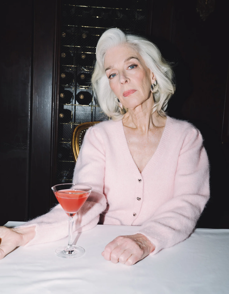 Brunette the Label Valentina Cardigan in Light Pink w/ Silver Buttons