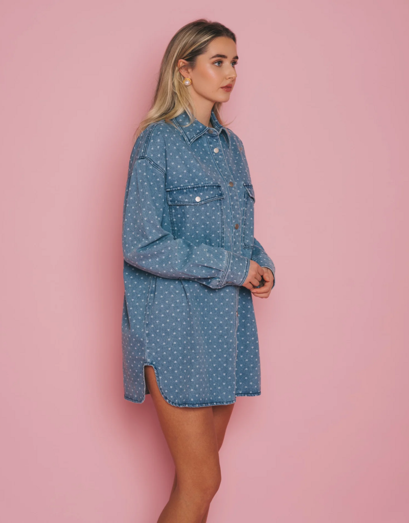 Brunette the Label Shania Denim Heart Jacket