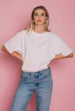 Brunette the Label All Over Tiny Heart Oversized Boxy Tee