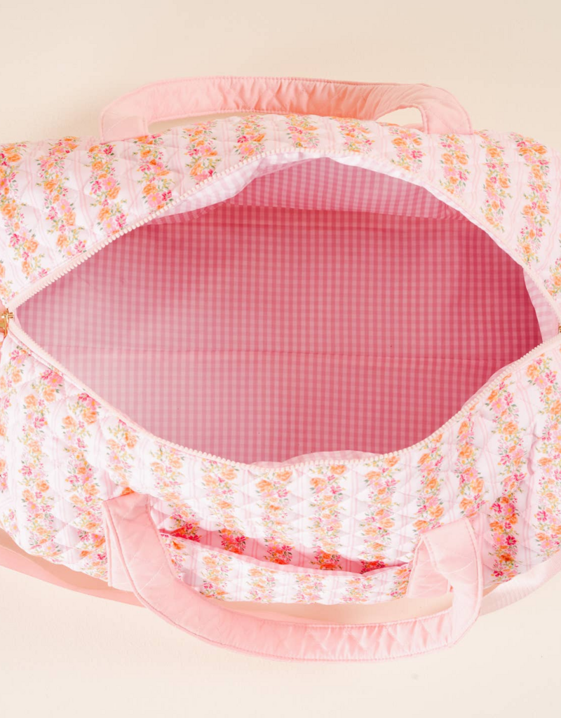 The Darling Effect On-The-Go Quilted Weekender Bag in Petal Parade Pink
