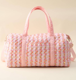 The Darling Effect On-The-Go Quilted Weekender Bag in Petal Parade Pink