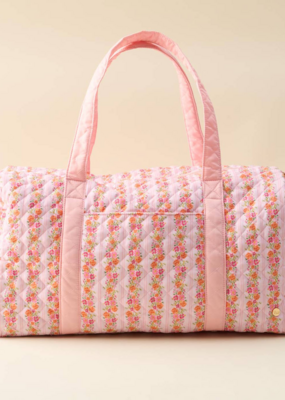 The Darling Effect On-The-Go Quilted Weekender Bag in Petal Parade Pink