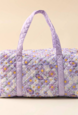The Darling Effect On-The-Go Quilted Weekender Bag in Purple Bouquet Beauty