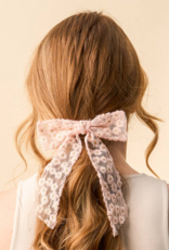 The Darling Effect Ditzy Daisies Sheer Hair Bow - Blush Pink
