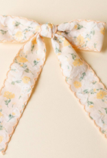 The Darling Effect Floral Hair Bow - Yellow