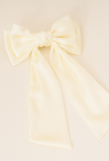 The Darling Effect Satin Hair Bow - Cream