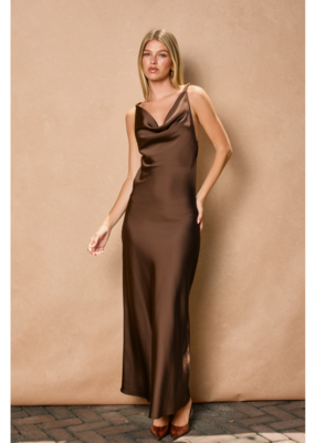 Dress Forum Going Out Twisted Strap Satin Maxi Dress