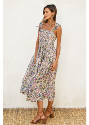 Dress Forum Morning Glory Smocked Midi Dress