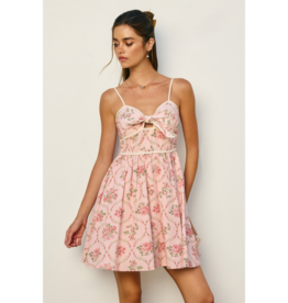 Dress Forum Cottage Charm Tie-Front Mini Dress in Romantic Garden