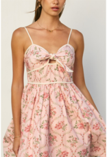 Dress Forum Cottage Charm Tie-Front Mini Dress in Romantic Garden