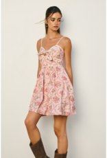 Dress Forum Cottage Charm Tie-Front Mini Dress in Romantic Garden