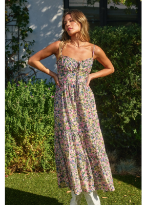 Dress Forum Morning Glory Tie-Back Midi Dress
