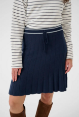 Cream Villea Skirt in Navy
