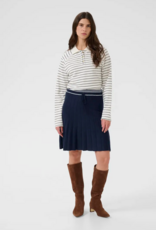 Cream Villea Skirt in Navy
