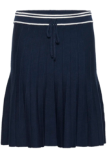 Cream Villea Skirt in Navy