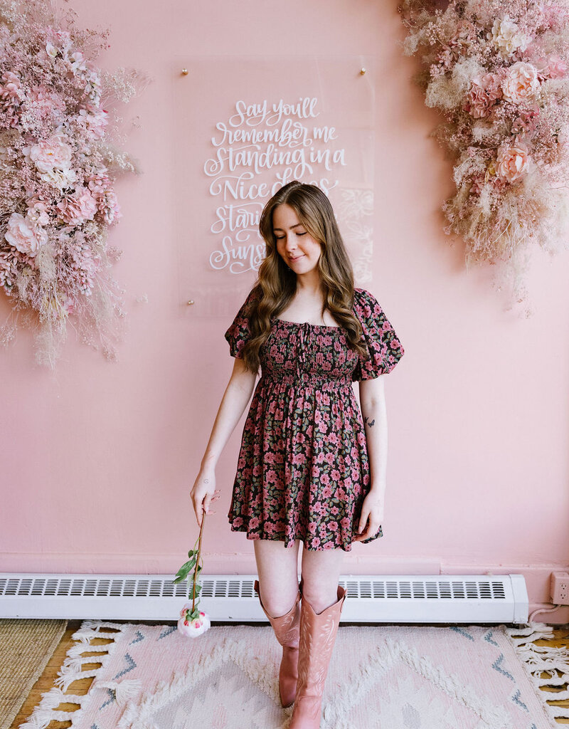 Saltwater Luxe Lucielle Mini Dress in Multi Floral