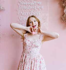 Dress Forum Cottage Charm Wide Strap Mini Dress in Romantic Garden