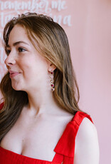 Adelyn Rae Ingrid Bow Strap Midi Dress in Red