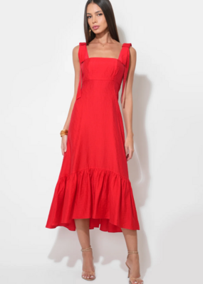 Adelyn Rae Ingrid Bow Strap Midi Dress