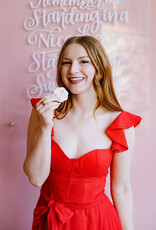 Dress Forum Heaven Sent Bustier Flutter Dress in Red