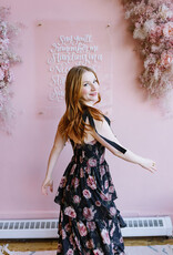 Dress Forum All For You Corset Tiered Maxi Dress with Shoulder Ties in Midnight Rose